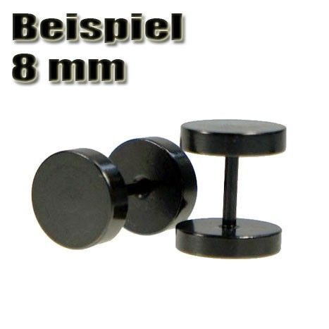 Stk. Fakeplugs Fakeplug Fake Plug Ohrringe Edelstahl Herren 5 6 8 10