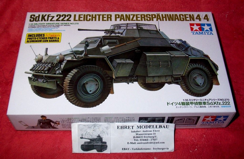 WWII german deutscher Sd.Kfz.222 leichter Panzerspähwagen 135 Tamiya