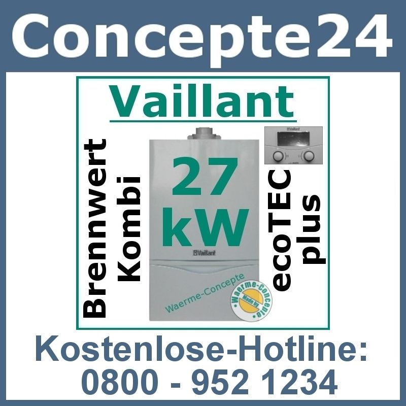 Vaillant ecoTEC plus VCW 246/3 5 27 kW 370f Gas Brennwert Gastherme