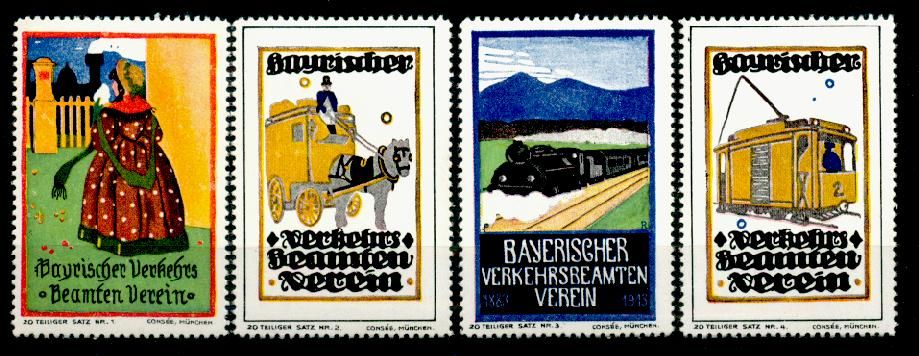 alte reklamemarken bayerischer verkehrsbeamten verein 1 4 /249