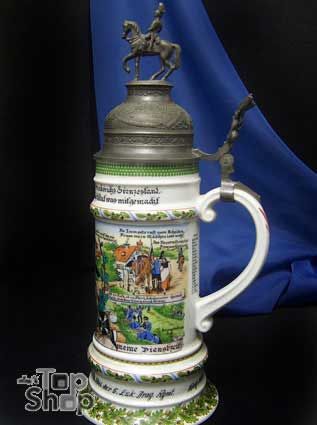 AK KAISER  German beer stein mug porcelain  258