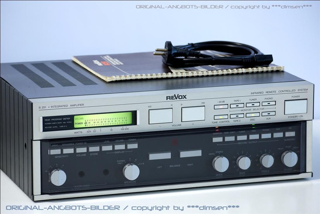 ReVoX B251 High End Verstärker/Amplifier Top BDA+Abd. Gewartet+1J