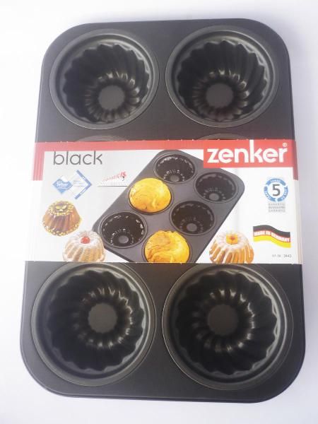 Zenker 6er Mini Gugelhupfform Backblech Backform Gugelhupf backen NEU