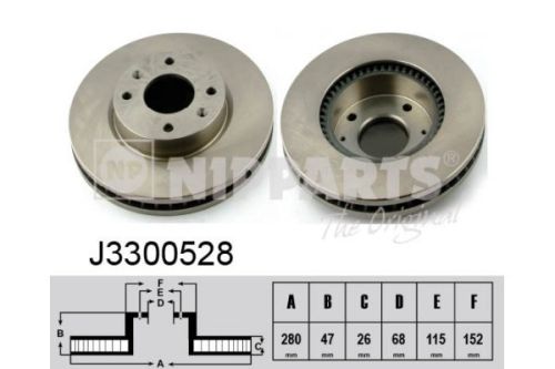 2x Bremsscheiben NIPPARTS J3300528 HYUNDAI ELANTRA (XD) 2.0