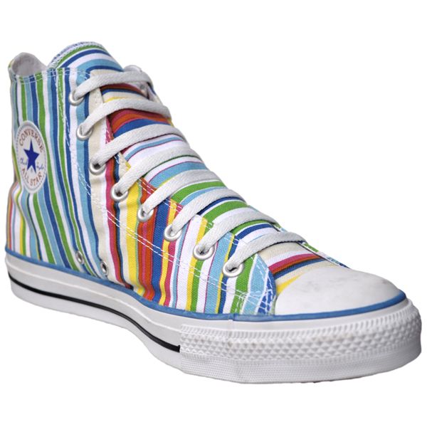 CONVERSE SCHUHE ALL STAR CHUCKS UK 11,5 EU 46 GESTREIFT ROT BLAU