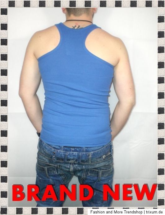 BRAND NEW PARTY / FITNESS TANK TOP MUSKELSHIRT BLAU GR. S XXL 3290