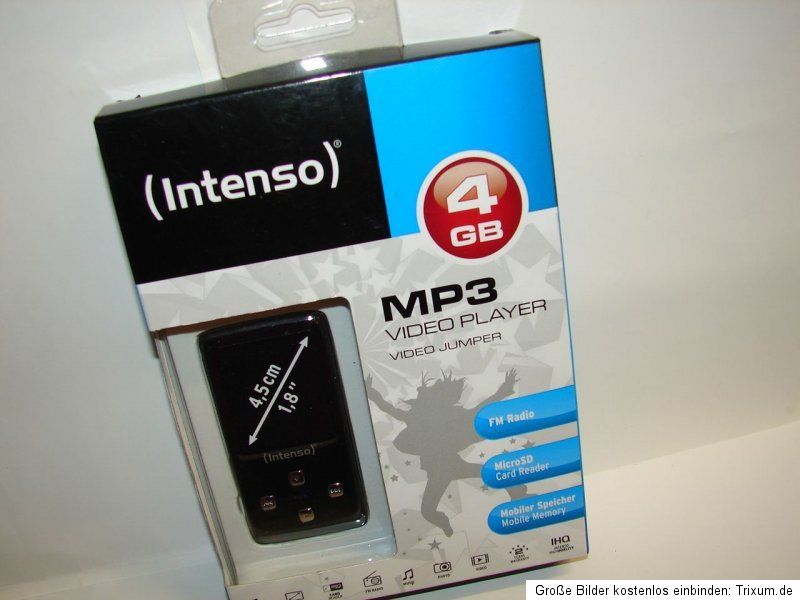 Intenso  Player Video Driver 4 GB schwarz 1,8  4 GB OVP Neu