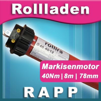 40Nm Markisenmotor Markise Motor Umrüstung 78er Adapter