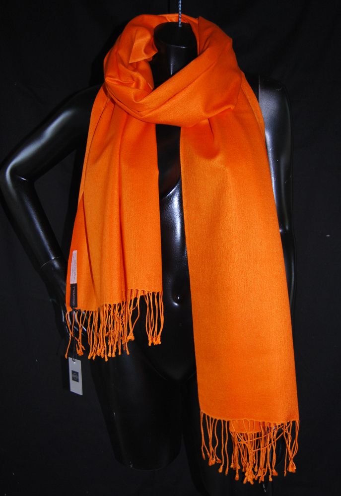 Grigioperla Tuch SCHAL 210 cm Cashmere 259 Kachmir Seide Stola Orange