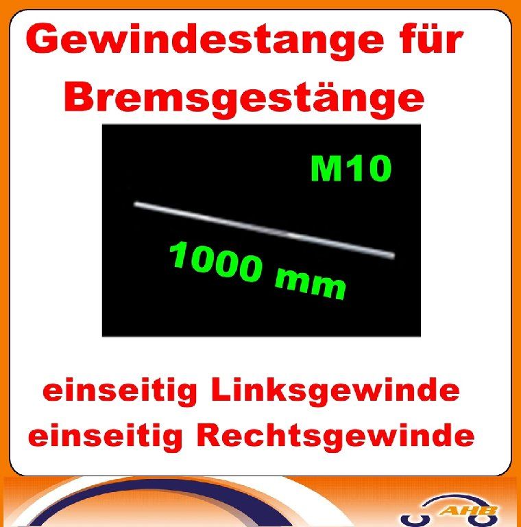 Anhänger Gewindestange Links /Rechtsgewinde Bremsgestänge Radbremse