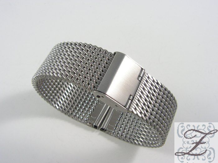 Edelstahl Uhrenarmband Milanaise 19 mm Milanaiseband Metallarmband