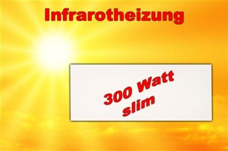 INFRAROTHEIZUNG 300 WATT SLIM HEIZUNG INFRAROT HEIZKÖRPER