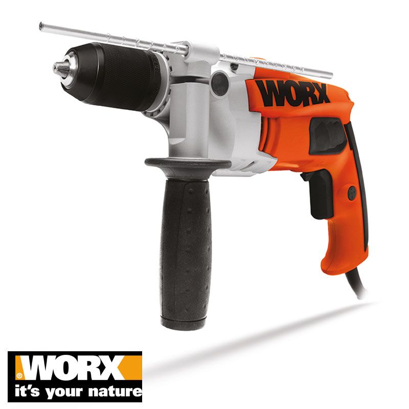 WORX 750W Schlagbohrmaschine Bohrmaschine + Koffer + 15 tlg. Zubehör