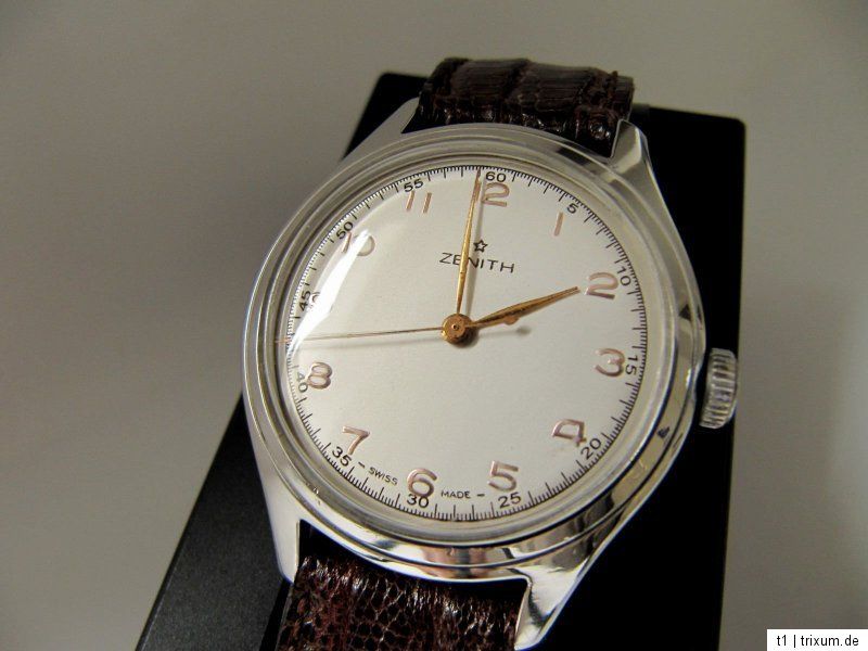 ZENITH HERRENUHR IN STAHL;SCHÖNHEIT KAL.106 ca. 1963, EDEL