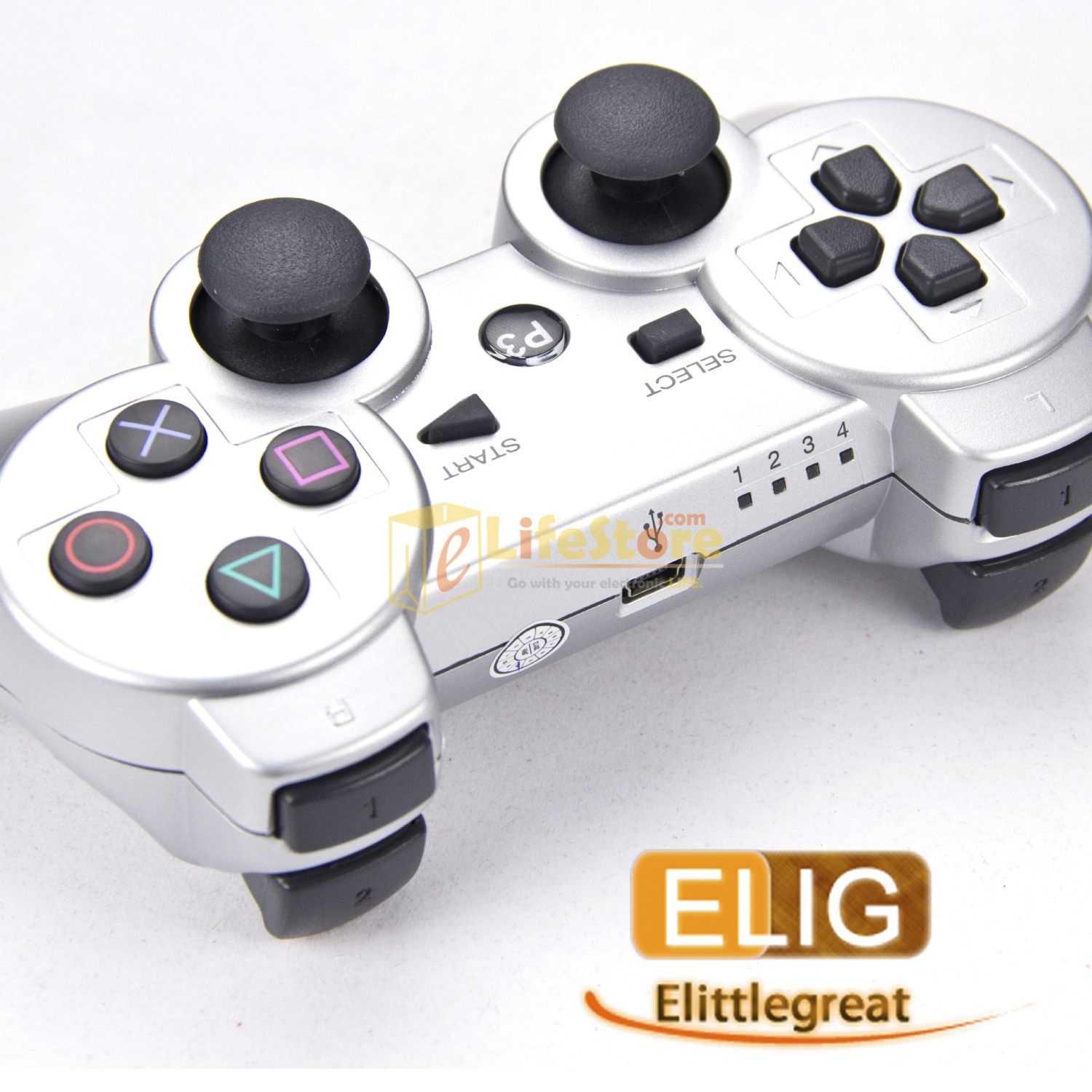 Silber Funk Bluetooth Controller/Gamepad Wireless für Sony PS3 aus DE