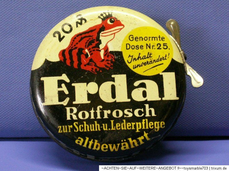 URALT Blechdose, Blechschachtel * Erdal Rotfrosch *