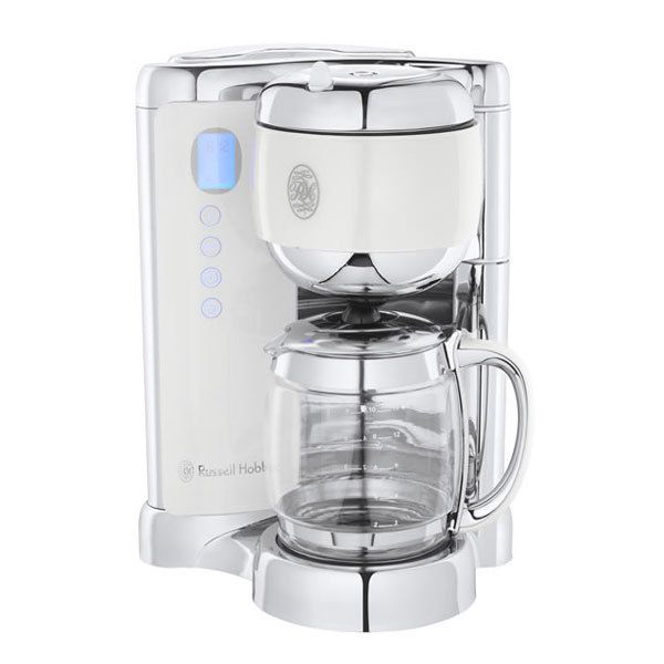 Russell Hobbs Glass Touch Design Kaffeemaschine Weiß / Silber