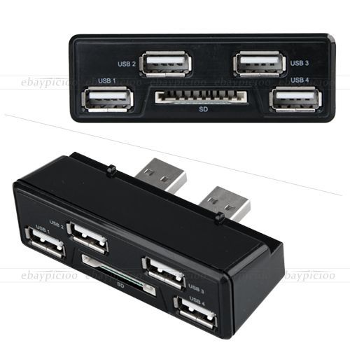 Fach USB HUB Verteiler + SD Kartenleser für PS3 Slim