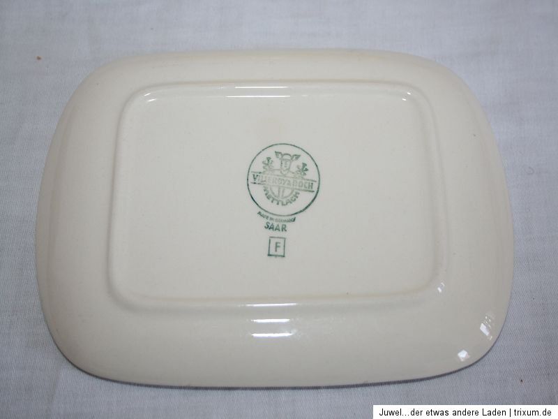 Villeroy&Boch,Butterdose,SAAR F,Mettlach Saar,Butterdose gelb,50er