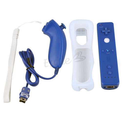 Nunchuk Remote Fernbedienung Controller für Wii Dunkelblau