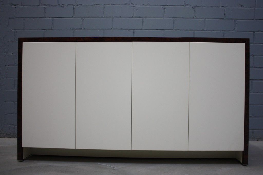 Rolls Royce Design Sideboard Luxus pur Leder Wurzelholz