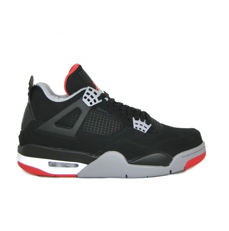 Air Jordan 4 Retro BRED Black, Cement Grey New (308497 089)