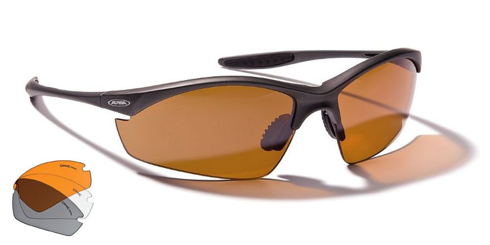 Tri Effect Sportbrille Radbrille A8398 327 Zinn inkl. Wechselgläser