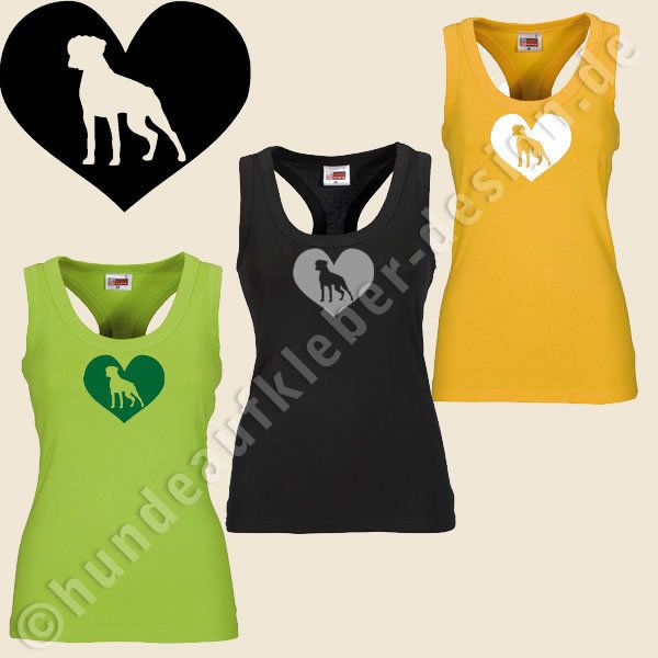 Boxer Hunde Fan Girls Tank Top  Frauen T Shirt Art337