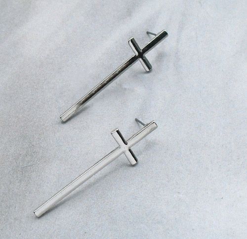 New Arrive Vintage Earring Temperament Cross Ear Nail Lovers Stud