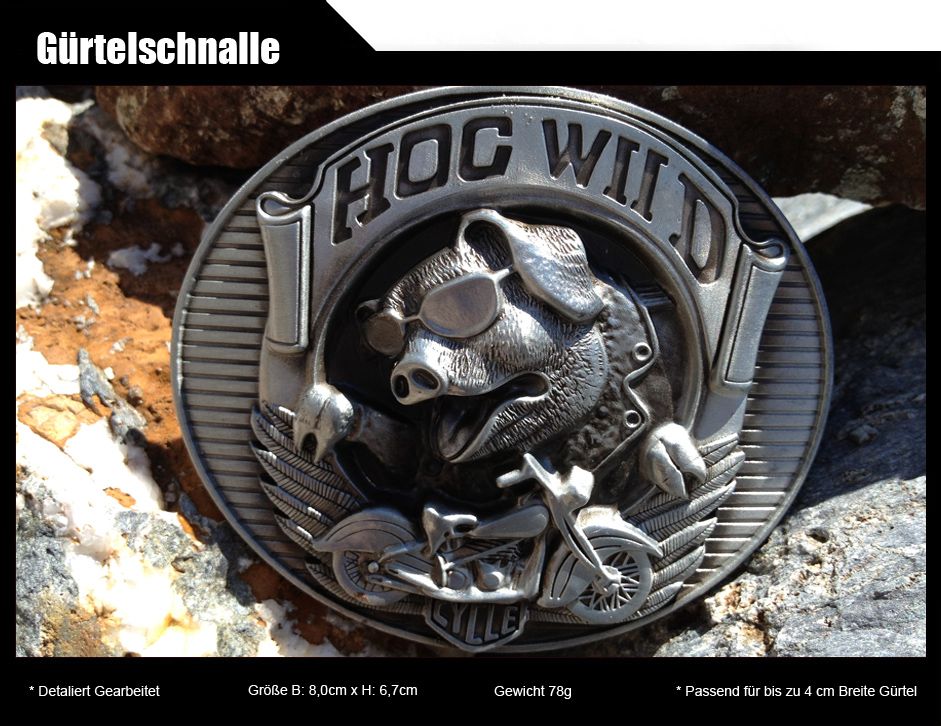 Buckle Harley Owners  Group HOG WILD Gürtelschnalle