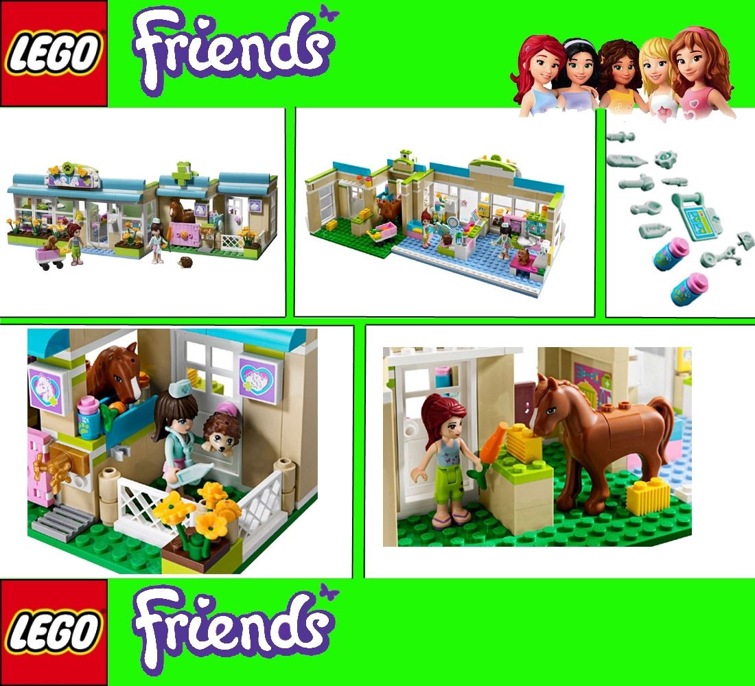 LEGO FRIENDS SET 3188 & 3189 Tierklinik Klinik Heartlake Pferdestall