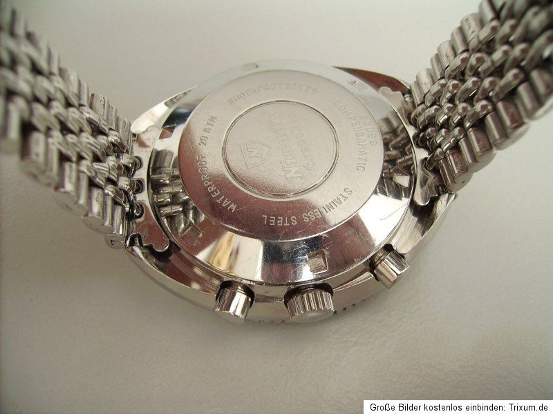 NIVADA GRENCHEN CHRONOKING valjoux 72 AUTOMATIK alte ARMBANDUHR old