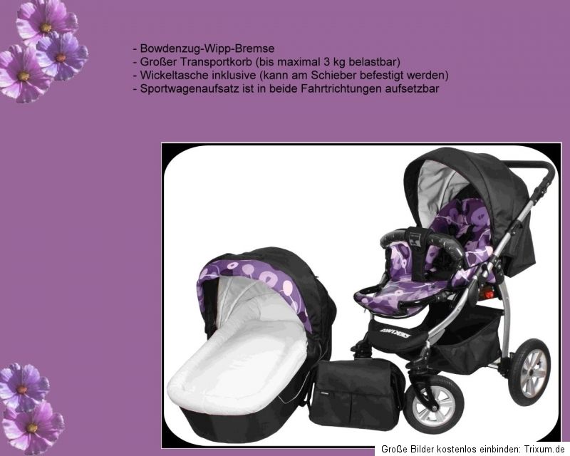 Zekiwa Alu Speedy2012 Komplettkinderwagen violett *NEU*