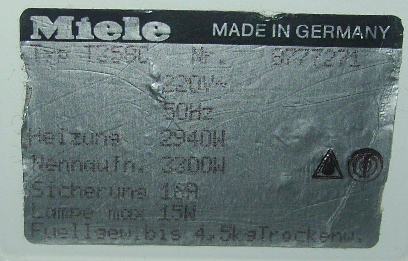 Miele Wäschetrockner T 358 C Kondenstrockner Trockner Wäsche