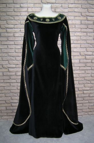 Königliches*Prunkgewand*Mittelalter*Samt*Kleid*