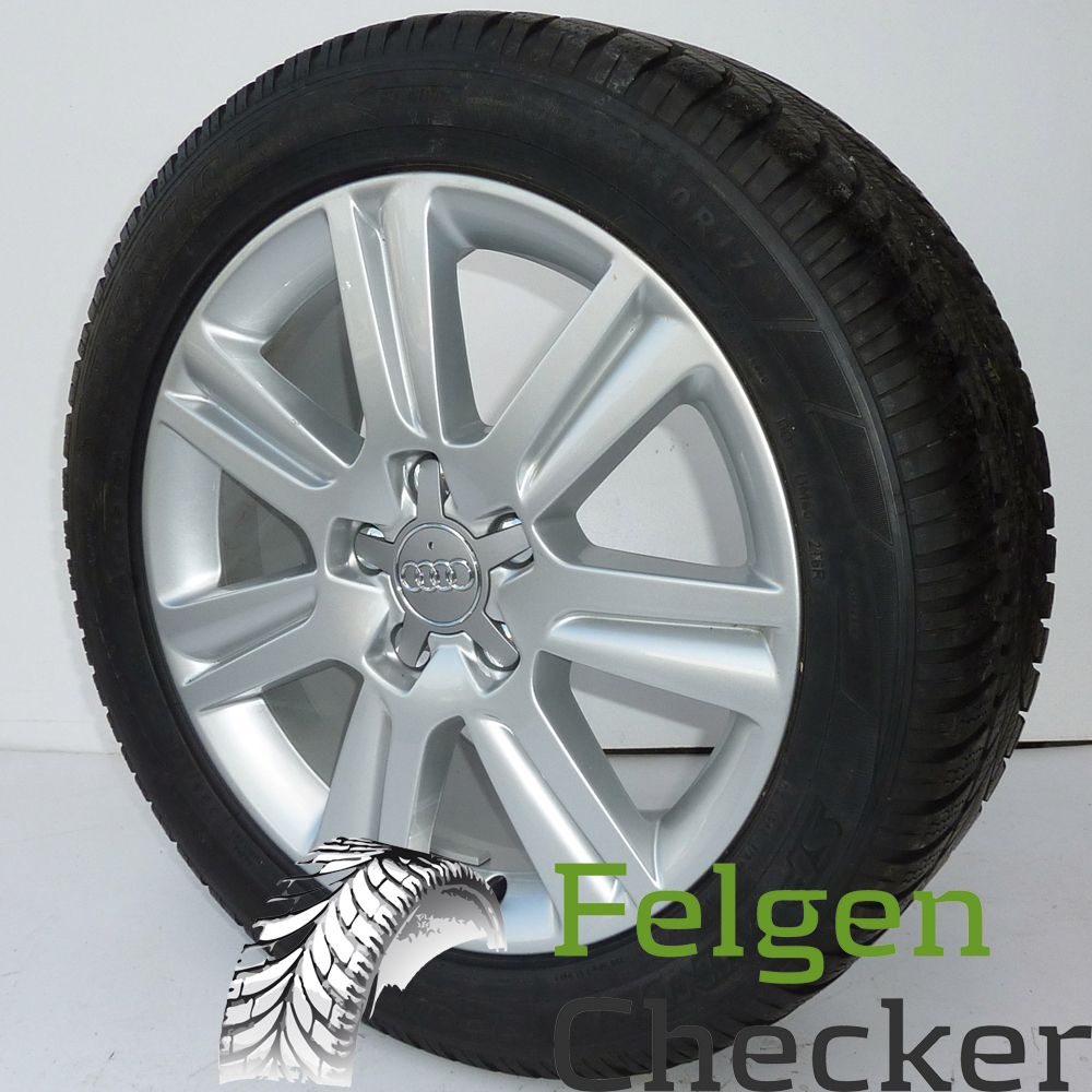 ORIGINAL AUDI A4 8K 7x17 SOMMER KOMPLETTRADSATZ 225 50 17 DUNLOP TT 8J