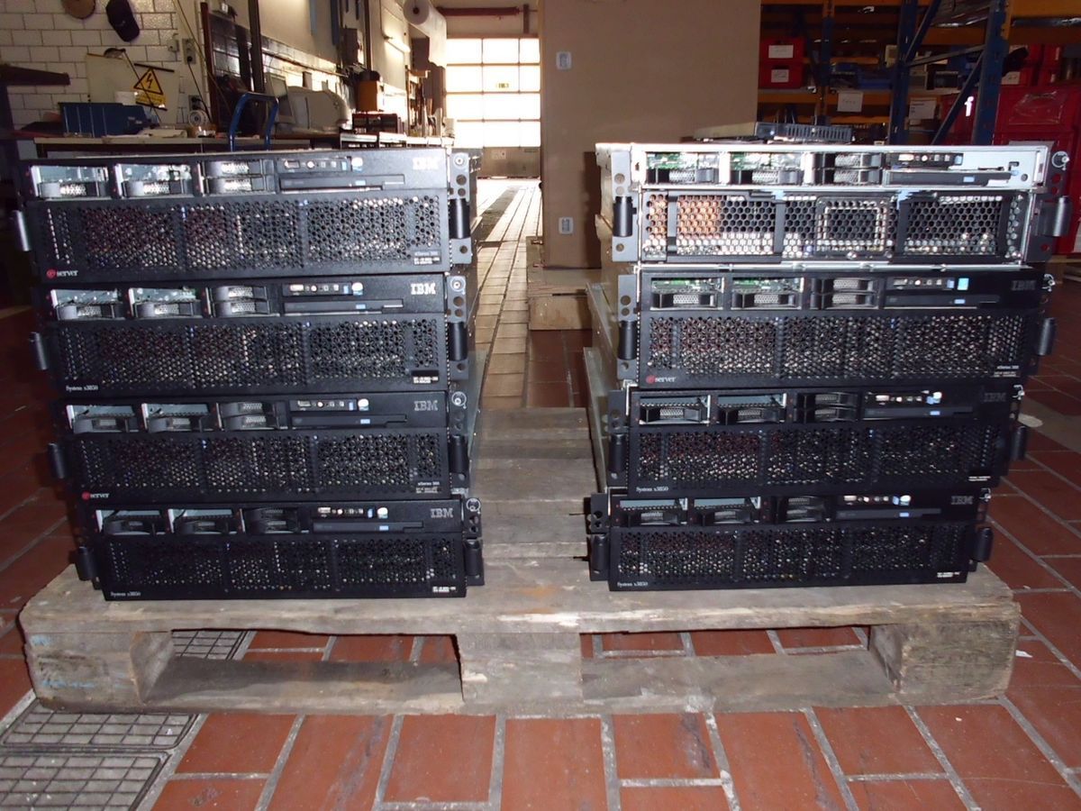 Server Paket 8x IBM X3850 X366 8863 8864 mit Xeon 3 6GHz 3 1GHz 3Ghz 2