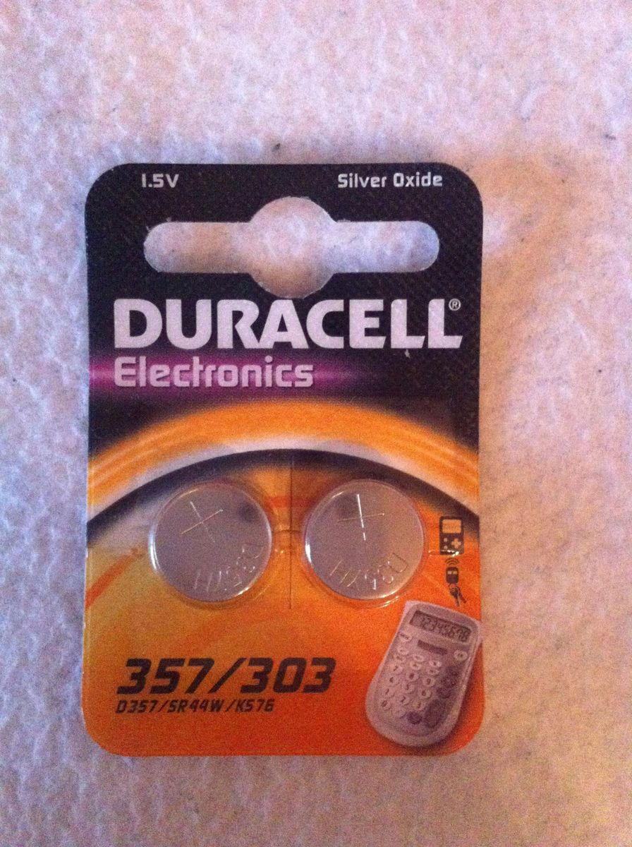 Duracell Uhrenbatterie 357/303 Knopfzelle 1.5V 0357/SR44W/KS76