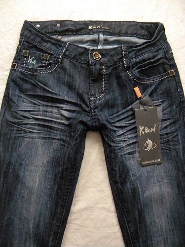 KOSMO LUPO Damenjeans W29/L32 Designerjeans DARK WASH NEU KM802