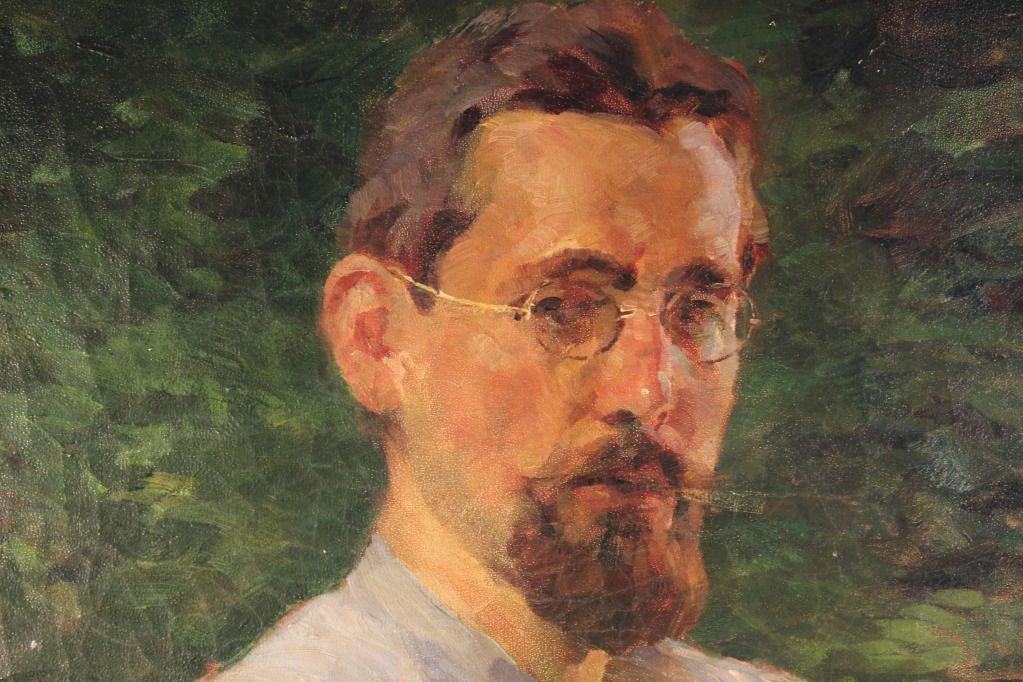 Stimmungsvolles Öl  Gemälde Paul Paede Portrait um 1900