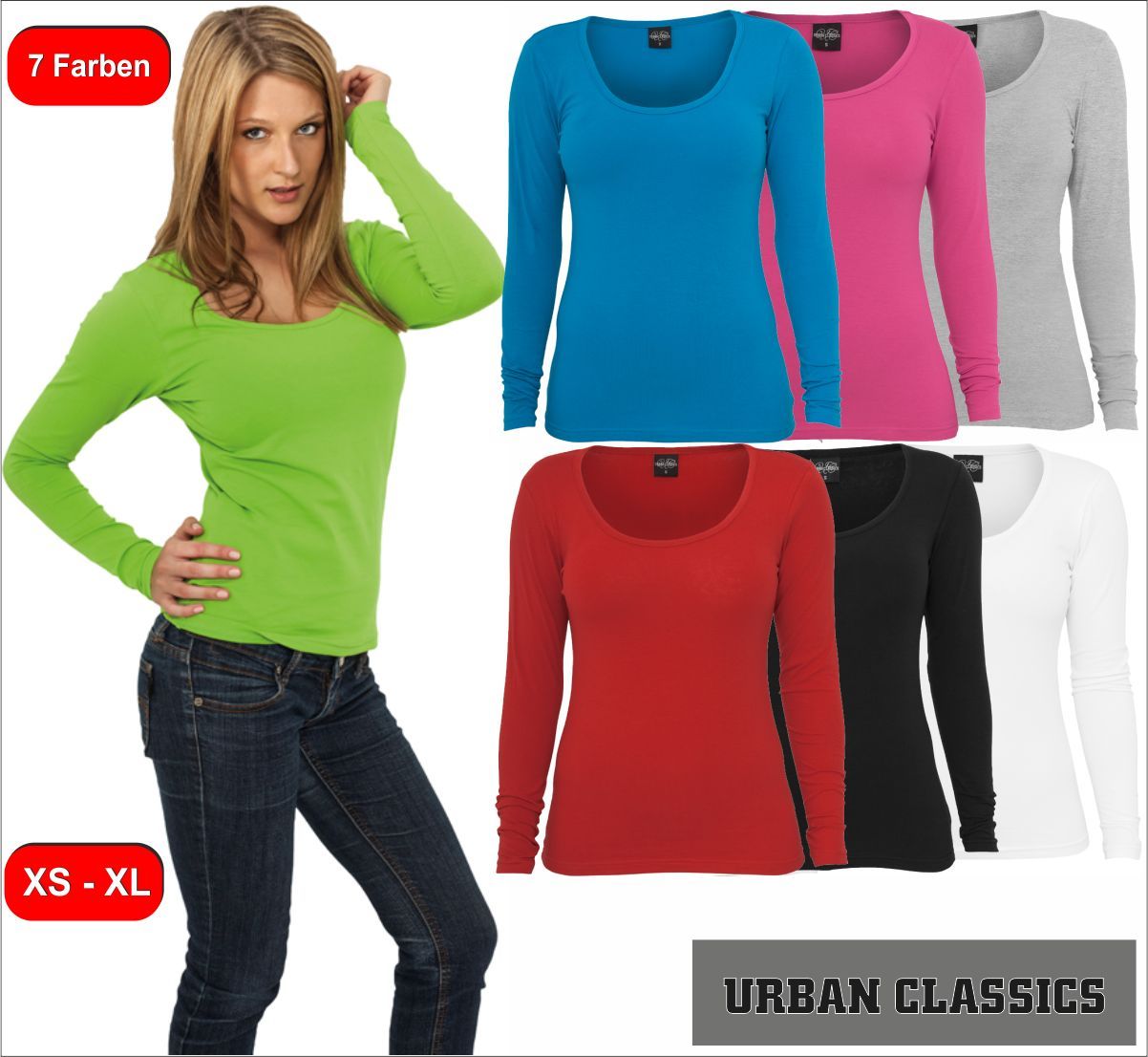 Urban Classics Ladies Basic Longsleeve Tee Langärmliges Frauen T