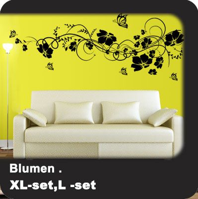 Wandtattoo Ranke Blumen Blumenranke Wallbild wandaufkleber