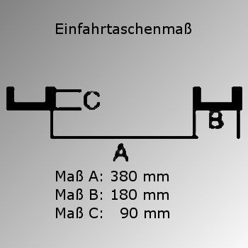 Traglast 300 kg   (HxBxT) 1.900 x 1.200 x 800 mm   Gabelabstand 380 mm