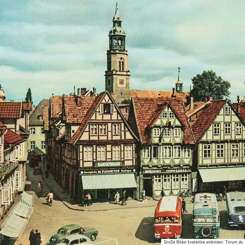 AK color air view City image timber frame Altstadt CELLE Grosser Plan