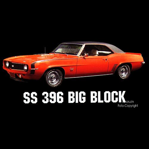 Musclecar Chevrolet Camaro SS 396 V8 T Shirt *0149