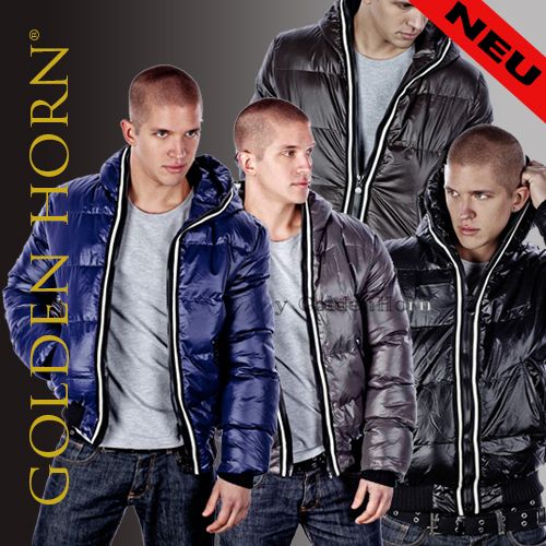 GOLDEN HORN KONTRAST ZIP KAPUZEN JACKE GH 405 4 Farben NEU TOP