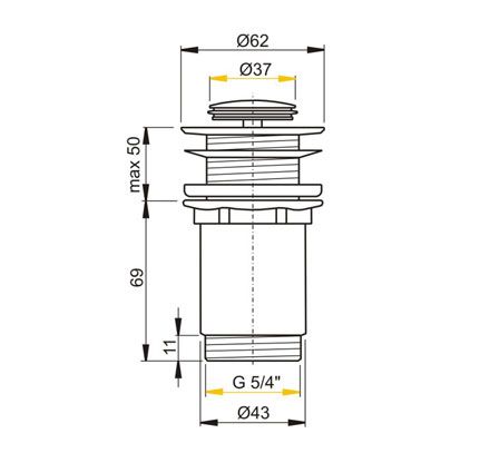 Ablaufventil mit PUSH OPEN Technik / A 394