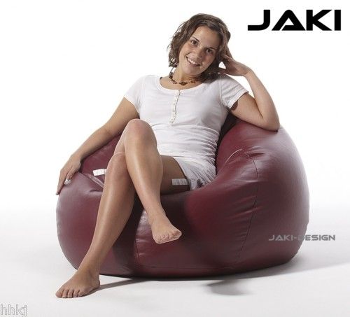 JAKI Sitzsack XXL 420 L Kunstleder Leder   9 Farben