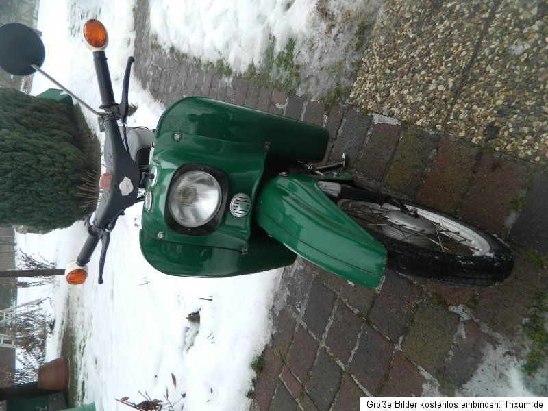 Gang Simson Schwalbe KR 51 fahrbereit dunkelgrün mit Habicht