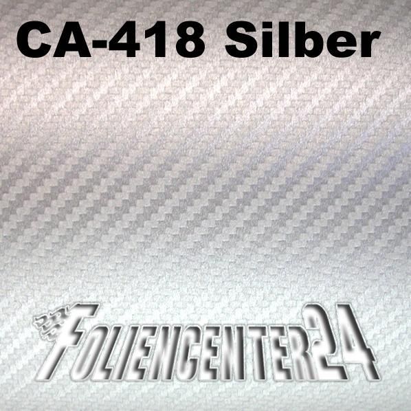 Carbonfolie 10cm x 20cm (=145€/m²) 3D Struktur Silber CA 418